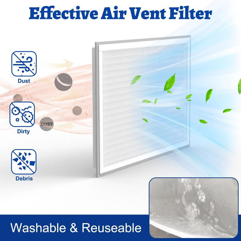Wintcomfort Air Vent Filter Kit, 39"x39" Cut to Fit Micro
