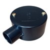 Black 25mm PVC Conduit Box 1 Way Terminal Box with
