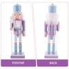 Christmas Nutcracker: Purple Christmas Nutcracker Figure, 25cm Nutcracker Christmas Decorations,