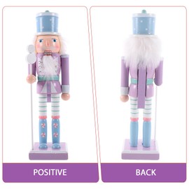 Christmas Nutcracker: Purple Christmas Nutcracker Figure, 25cm Nutcracker Christmas Decorations, Nutcracker Ornaments for Christmas Home Table Centerpiece