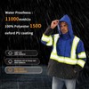DPSAFETY Reflective Rain jackets for men waterproof,Hi Vis Safety Coat