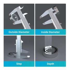 Messschieber 150mm, Spritzwassergeschützt und staubdicht, Präzises Messwerkzeug für Haushalt, Werkstatt & Industrie, Robuste Metall-Schublehre