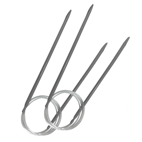 JYC CREATIVE 2 Pieces Metal Circular Knitting Needles Double Pointed
