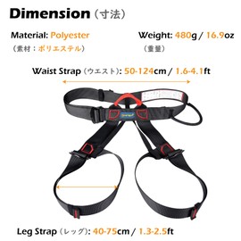 TRIWONDER Climbing Harnesses Waist Protection Safety Harness Half Body Harness Safe Belt for Rock Climbing Tree Climbing Training Rappelling (03 Blue)