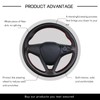 Hbxdeco Leather Steering Wheel Cover, DIY Sewing with Needle &