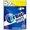 Orbit White chicle de menta bolsa resellable 120 piezas, 240g.