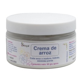 Crema Facial Arroz Aclara Hidrata Suaviza Arrugas y Manchas 90g