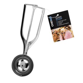 Chef Aid Traditional Style Food Scoop, Trigger Design for Easy Release and Ideal for Ice Cream and Mashed Potato, Also Great for Measuring Cookie Dough