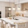 YSHomeStunn 6" Black Glass Globe Pendant Light 2 Pack Modern