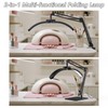 Smocraut Half Moon Light for Nail Desk, 2-in-1 Foldable Half