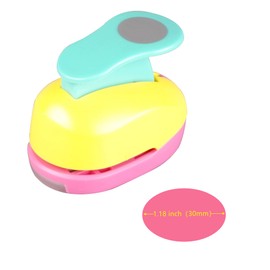 Circle Punch 1.18 inch Craft Lever Punch Circle Shape Lever Punch Handmade Paper Punch Candy Color by Random 1.18 inch（30mm） Circle Punch