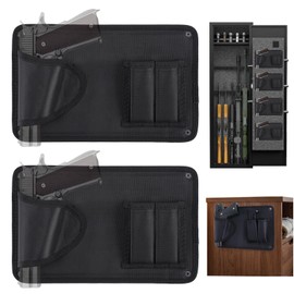 Threehome Upgraded Gun Safe Door Organizer with Strong Adhesive Hook & Loop