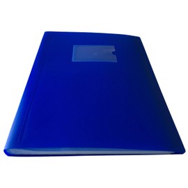 Janrax A4 Blue Flexible Cover 100 Pocket Display Book - Presentation Folder