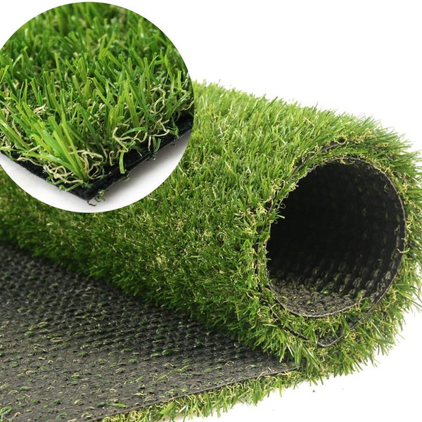 GL Artificial Grass Turf Customized Sizes, Artificial Lawn for Dogs, 20MM Thick Faux Grass, Synthetic Outdoor Indoor Rug Area 5FTX8FT(40 Square FT)