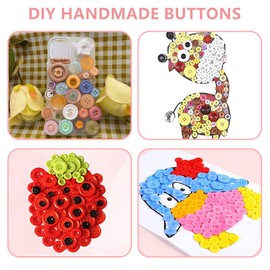 Bekecidi Pack of 1000 Colourful Buttons, Mixed Round Resin Buttons, Various Craft Buttons, Mixed Colours and Sizes Buttons for Sewing, Crafts, Baby Cardigans, Knitting (9 mm - 13 mm)