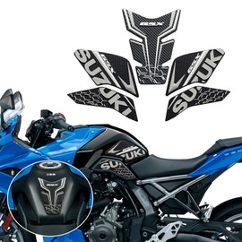 For GSX-8R GSX8R GSX-8S GSX8S 2025 Non-Slip Carbon Fiber Texture Bottom Side Fuel Tank Sticker Waterproof Pad Rubber Sticker 3D Embossed Rubber Fuel Tank Pad Fuel Tank Knee Pad gsx-8r gsx-8s 2023-2025