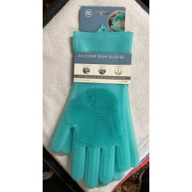 Evriholder Magic Silicone Dish Washing Gloves Kitchen Pet Green Scrubber Cleaning US seller