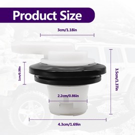 NOTISH 5360058 911-060 911060 Fuel Tank Vent Valve And Grommet Kit, Not Leaks Seal, Compatible with Jeep Wrangler, Cherokee, Grand Cherokee, Dodge Ram Van, Chrysler Cirrus