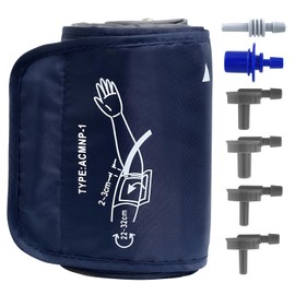 Small Blood Pressure Cuff, 22-32CM Blood Pressure Monitors Cuff Adjustable Compatible with Other BP Monitors for Kids and Small Arms Women, 6 Connectors (BP Cuff Included Only)