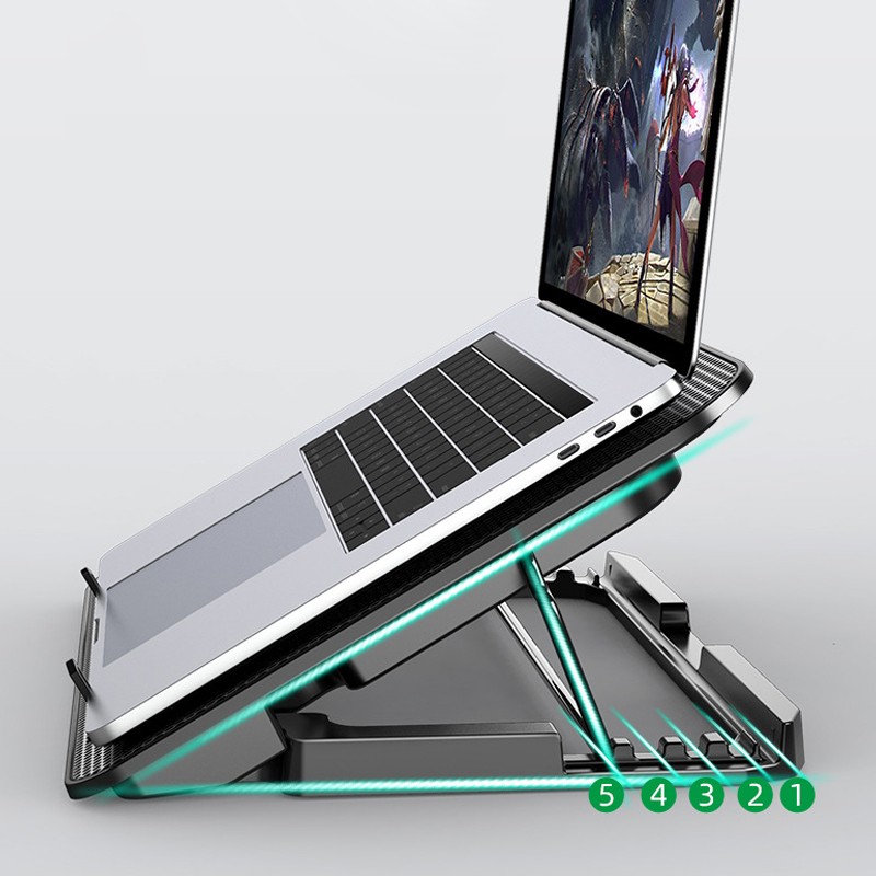 Laptop Cooling Pad Five Level Angle Adjustment Quick Cooling Low