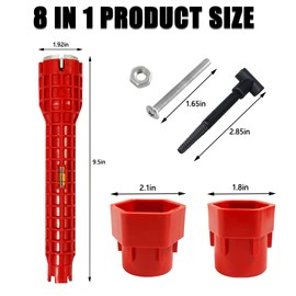 Rmannke 8 in 1 and 14 in 1 Multifunctional Sink Bathroom Wrench, Faucet and sink installation tools, Kitchen Drain Tub Removal nut Plumbing Plumber (2Pack 8 in 1 and 14 in 1)