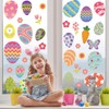 140 Pcs Easter Window Clings Easter Eggs Flowers Window Stickers