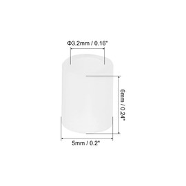 PATIKIL 3.2mm ID x 5mm OD x 6mm L Round Spacers Washers, 100 Pack Nylon Standoff Gaskets for M3 Hardware Screws Bolts for 3D Printer Electrical Outlet, White