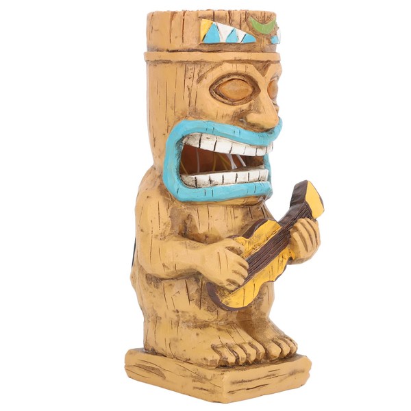 FTVOGUE Double Tiki Totem Solar Lights Waterproof Yard Patio Decoration