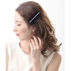 VINGTAINE H-789 Velvet Stone Barrette Hair Clip, Rhinestone Hair Accessory