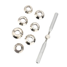 Watch Back Case Opener, 5539 Watch Back Cover Opener with 7 Dies 30.50mm to 36.50mm for Watchmakers