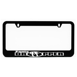 License Plate Frame, Panty Dropper JDM Black Plate Holder, Tag Cover, Car Frame, Auto Accessories, Cool Decoration, USA & Canada License Plate, JDM Style