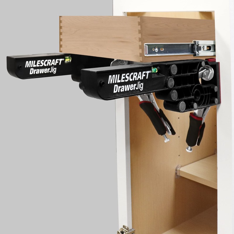 Milescraft 1341 Drawer Jig - Reversible Jigs for Easy Drawer