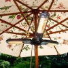 D0100HPPTRW Electric Patio Heater Umbrella 1500W Foldable Aluminum Outdoor Pergola
