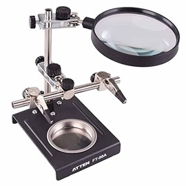 Adjustable Helping Hand FT-90A Steel Base Mechanical Arm Fixed Frame Magnifying Glass Hobby DIY Professional PCB Holder Soldering
