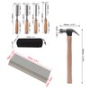 logyues Woodworking Precision Steel Wooden Handle Chisel Set with Storage