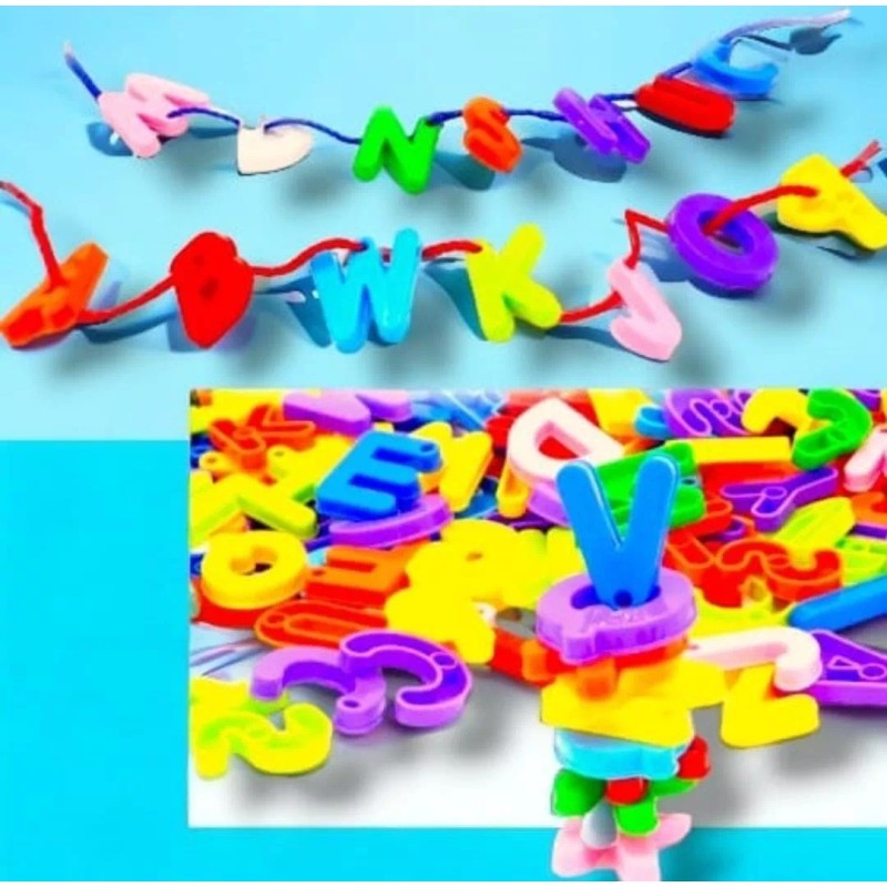 ComLeo Juego De Letras 3d Plastico Tendedero Didactico