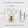 MDPLY 5 Pack Crystal Glass Cabinet Knobs - 30mm Clear