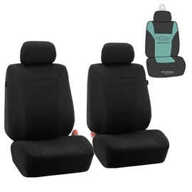 FH Group Car Seat Covers Cosmopolitan Flat Cloth Car Seat Covers Front Seats Only Beige Automotive Seat Covers, Airbag Compatible Universal Fit Interior Accessories Cars Trucks SUV Car Accessories