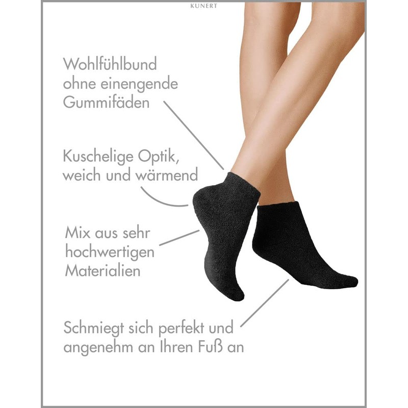 KUNERT Women's Homesocks Unisex Socks, 100 DEN, Schwarz (Black 0070),
