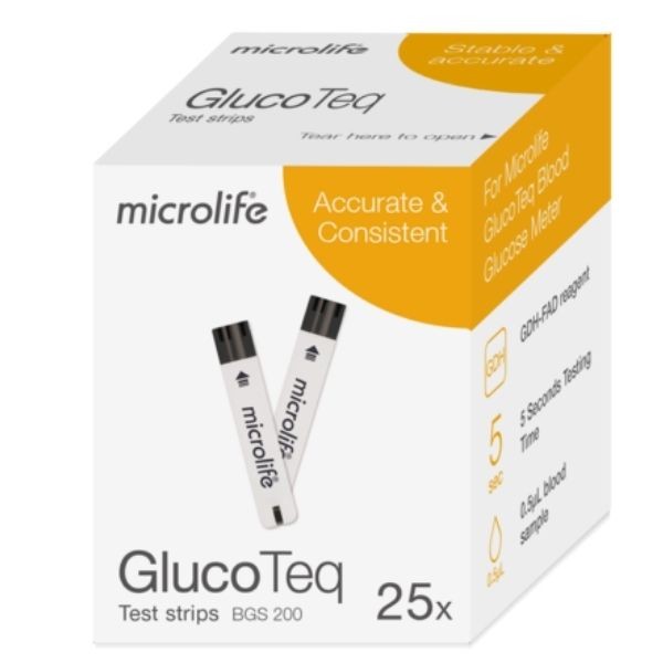 Microlife GlucoTeq Glucose Test Strips 50 pieces