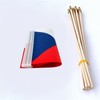 TSMD Czech Republic Stick Flag Czechia Small Mini Hand Held