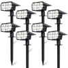 Sucolite 8-Pack Solar Spot Lights Outdoor Waterproof IP65, 3 Lighting