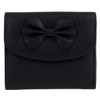 Gorjus Ladies Leather Wallet with Bow, black, Casual
