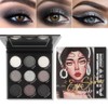 FangTangDI 9 Color Smoky Eyeshadow Palette with Mirror, Matte &