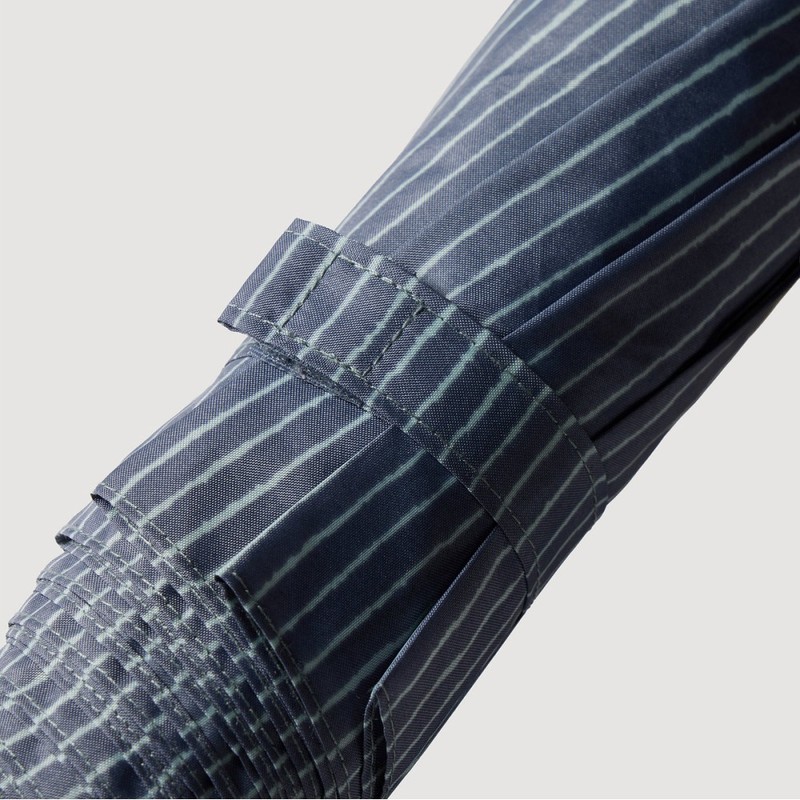 JAJU [JAJU] Crossbody UV 3-Fold Umbrella_Blue Stripe