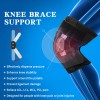 donwell Knee Compression Brace-Sport Support Sleeve for Joint Pain&Patella Stabilization