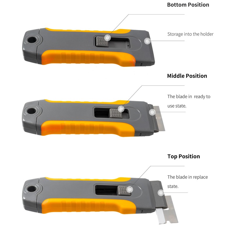 Razor Blade Scraper Tool with 15pcs Extra Blades, Cleaning Razor