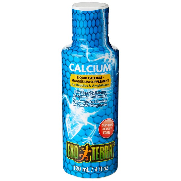 Exo Terra Exo Terra Calcium Liquid, Calcium,Magnesium Supplement, 120 ml