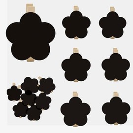 Mini Boards for Writing on Woods, Pack of 10 Mini Boards for Writing on Woods, Mini Board Memo Board with Clip, Mini Wooden Chalkboard Small Clips, Wipe Clean Mini Board