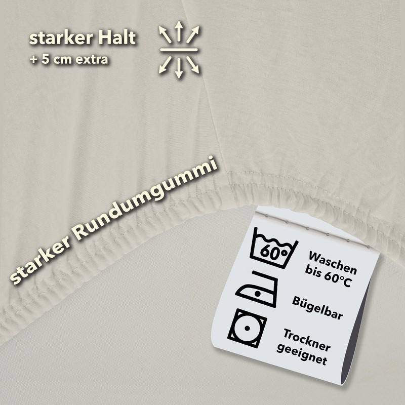 STUDIO Basic Fitted Sheet, 180 x 200 cm, 100% Combed